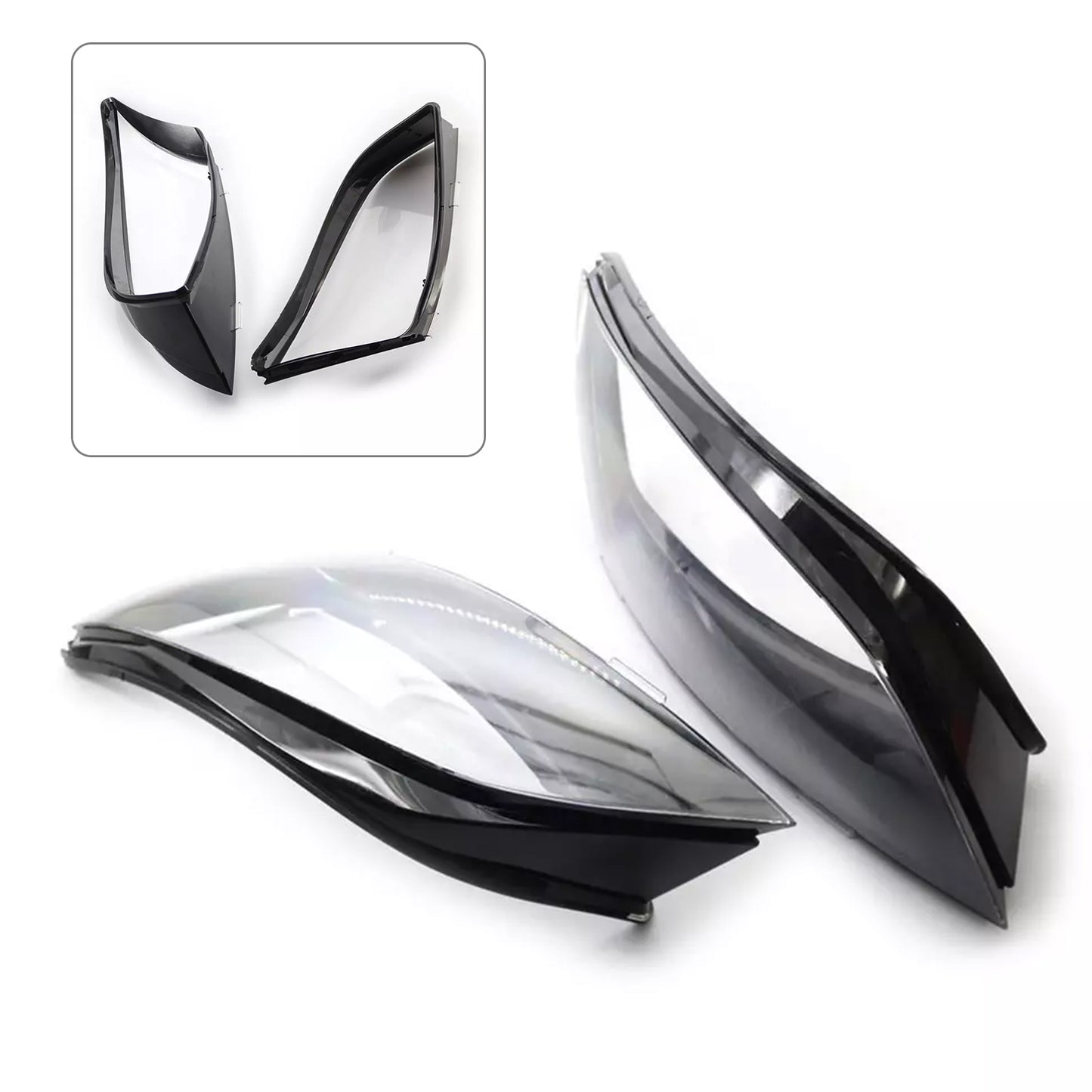 2PCS Headlight Headlamp Lens Cover Shell For AUDI TT 2008-2014