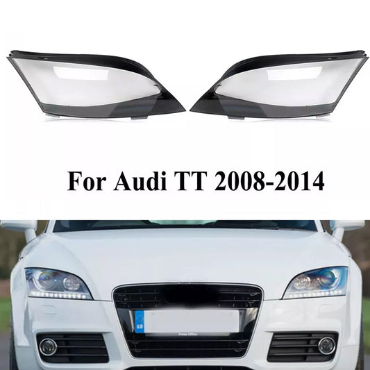 2PCS Headlight Headlamp Lens Cover Shell For AUDI TT 2008-2014