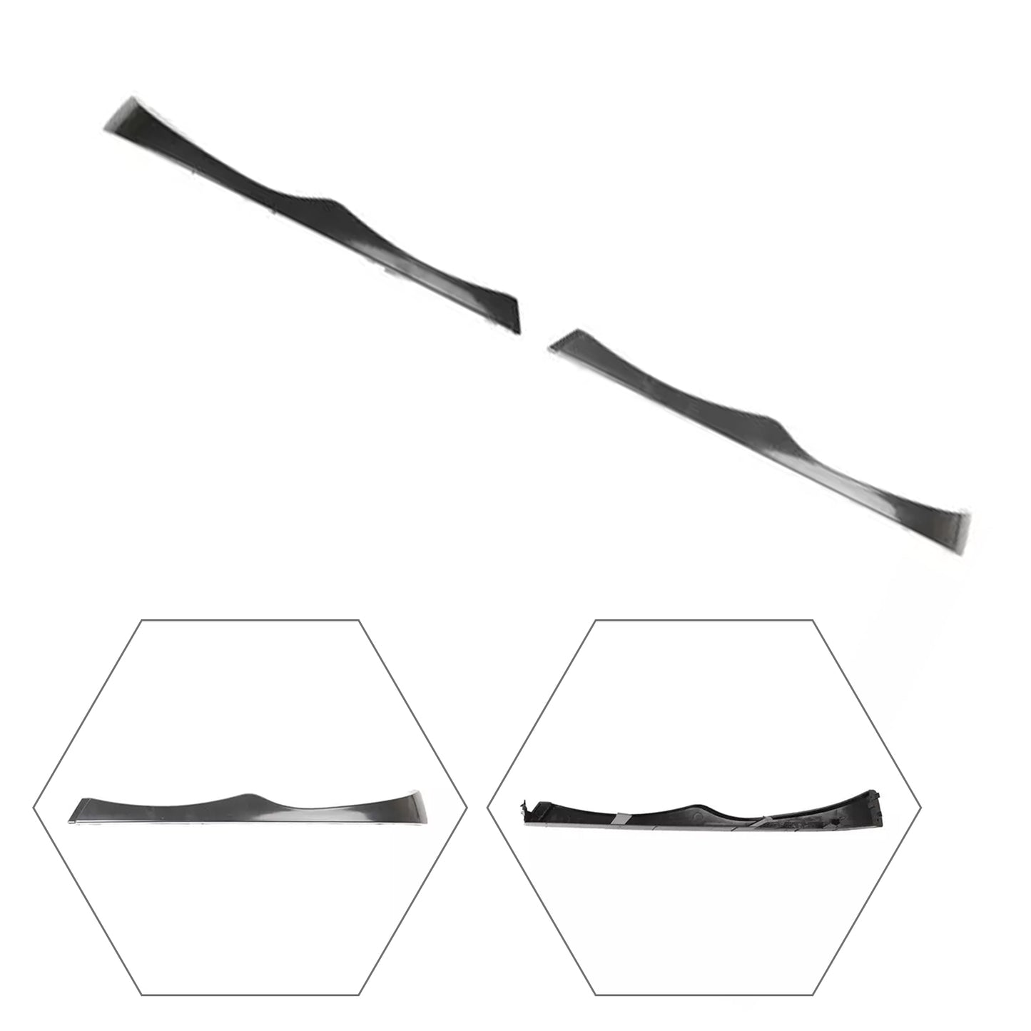 2PCS Upper Headlight Cover Strips For BMW E46 330i 330Xi 325i 325Xi 2002-2005