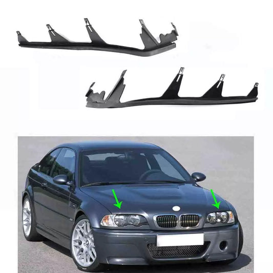 2PCS Headlight Seal Strip Sealing Lips For BMW 3 Series E46 COUPE M3 330CI-