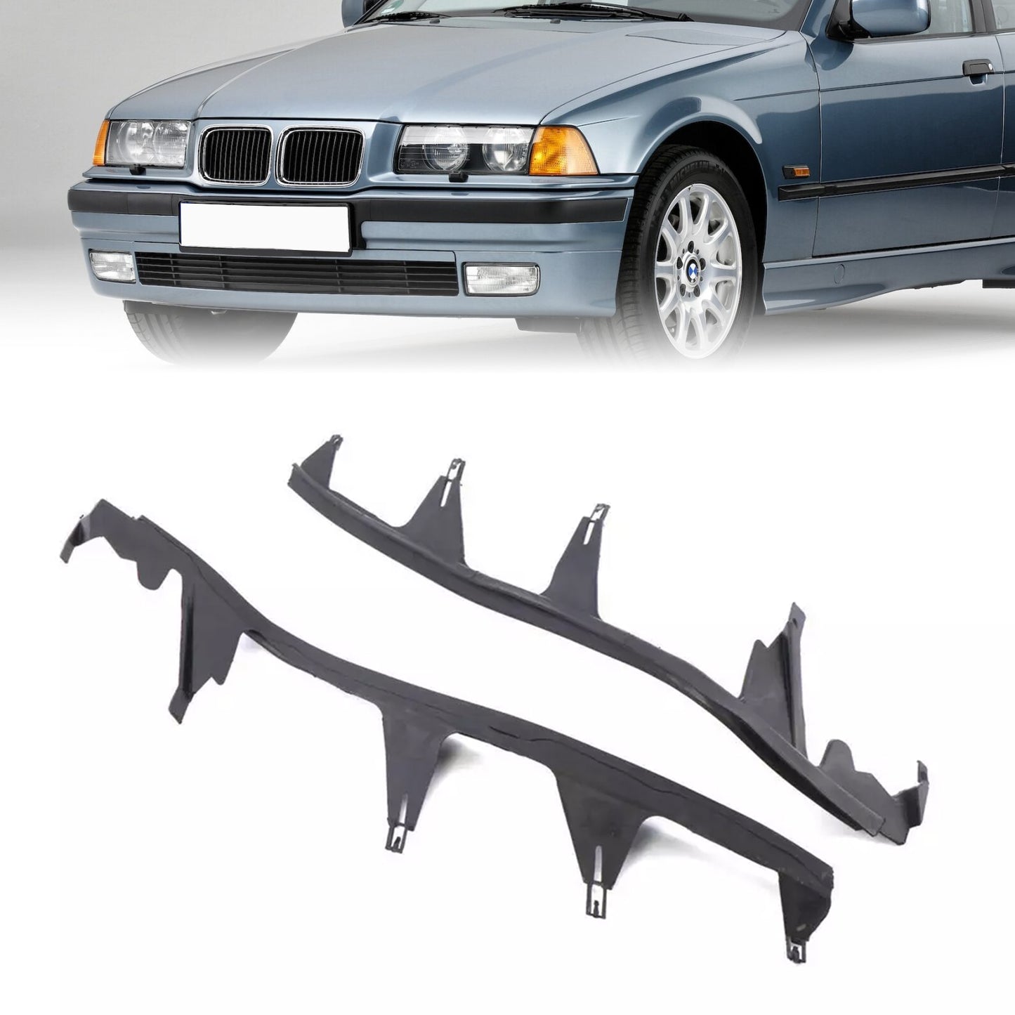 2PCS Headlight Seal Strip Sealing Lips For BMW 3 Series E46 COUPE M3 330CI-