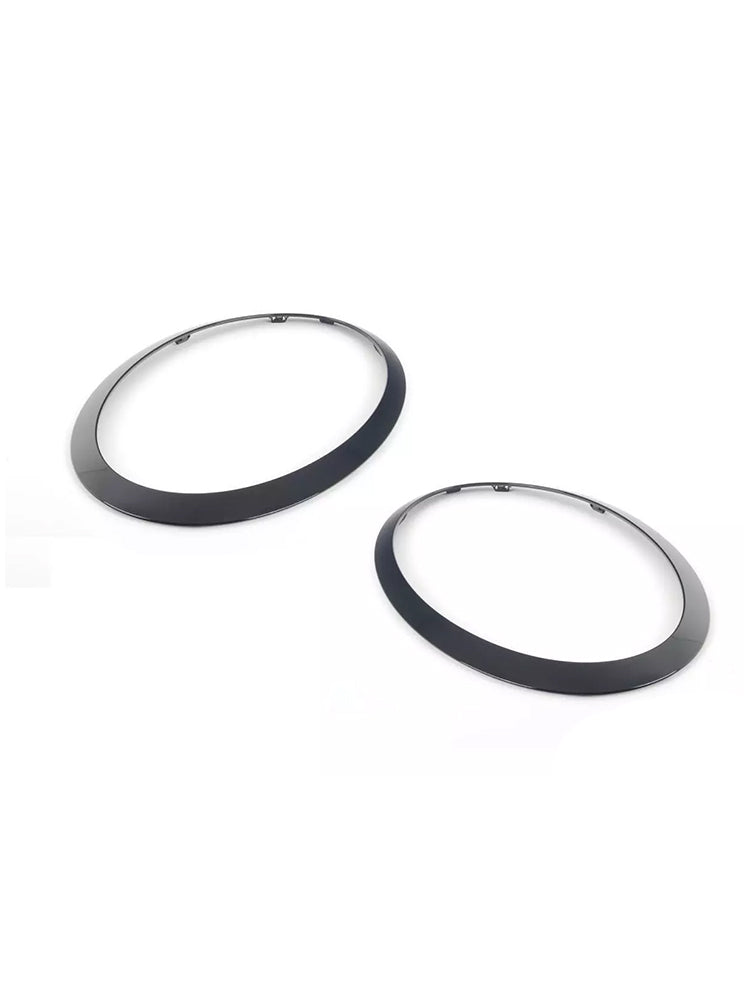 2PCS Gloss Black Headlight Bezel Trim Ring For Mini Cooper F55 F56 F57 2014-2021