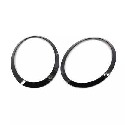 2PCS Gloss Black Headlight Bezel Trim Ring For Mini Cooper F55 F56 F57 2014-2021