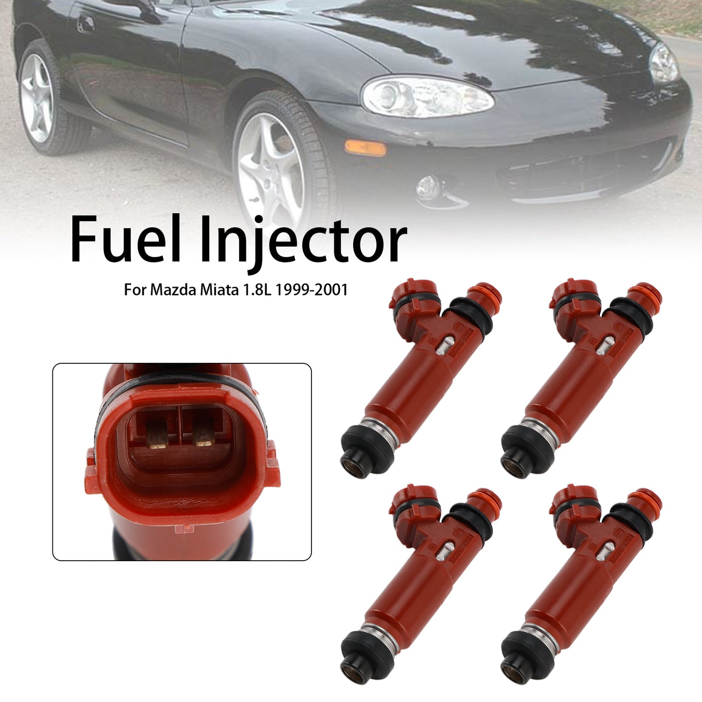 4PCS Fuel Injector 195500-3310 Fit Mazda Miata 1.8L 1999-2001 1955003310