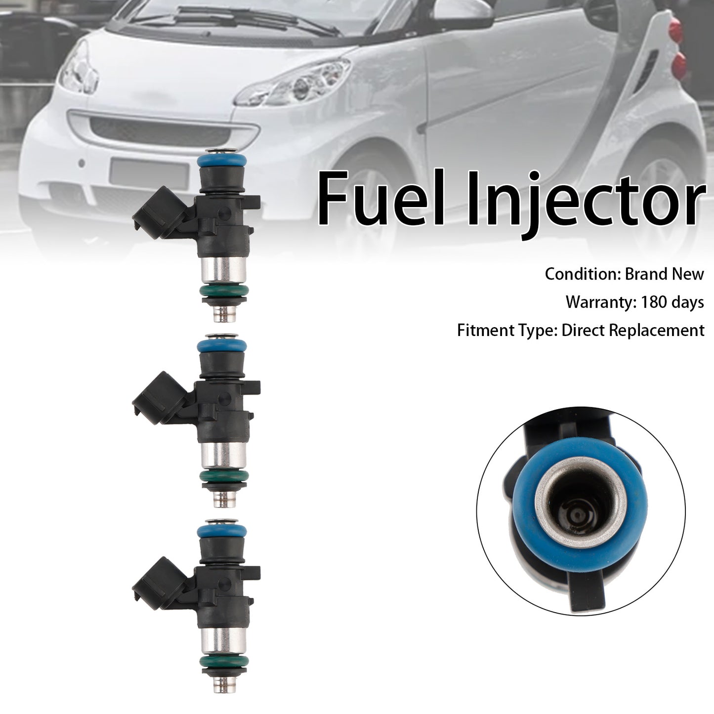 3PCS Fuel Injector EAT307 Fit Smart Fortwo 1.0L 2008-2015 1465A129
