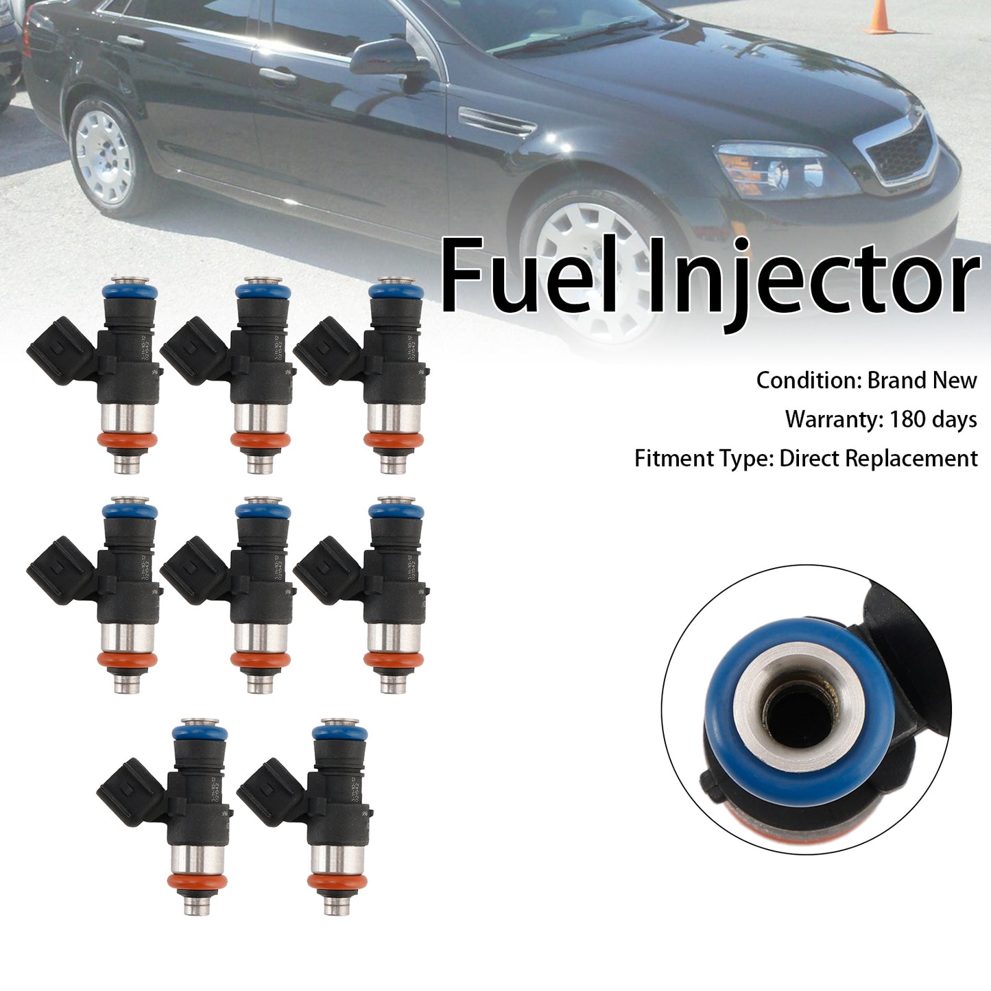 8PCS Fuel Injector 12639221 Fit Chevrolet Caprice PPV 6.0L V8 2011-2017