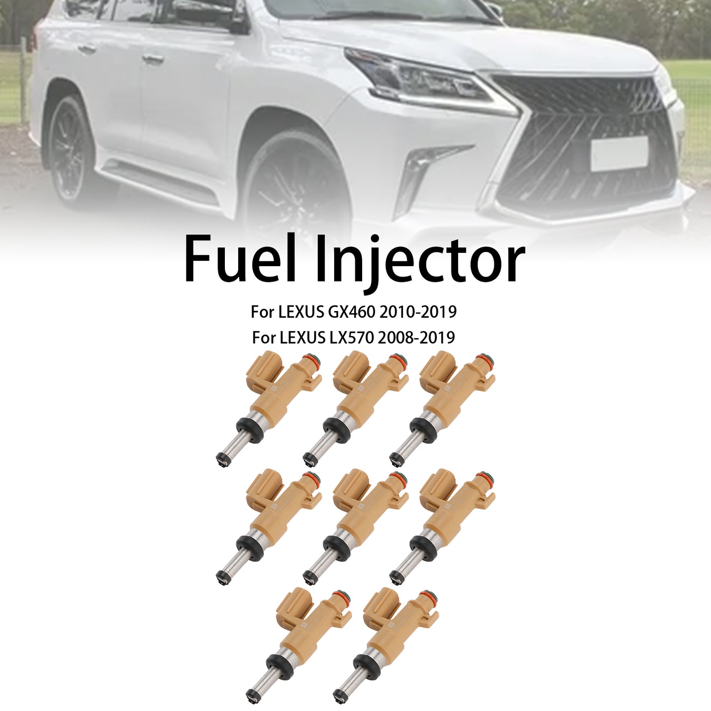 8PCS Fuel Injector 23250-0S020 Fit Toyota Tundra Sequoia 4.6L 5.7L 2008-2019