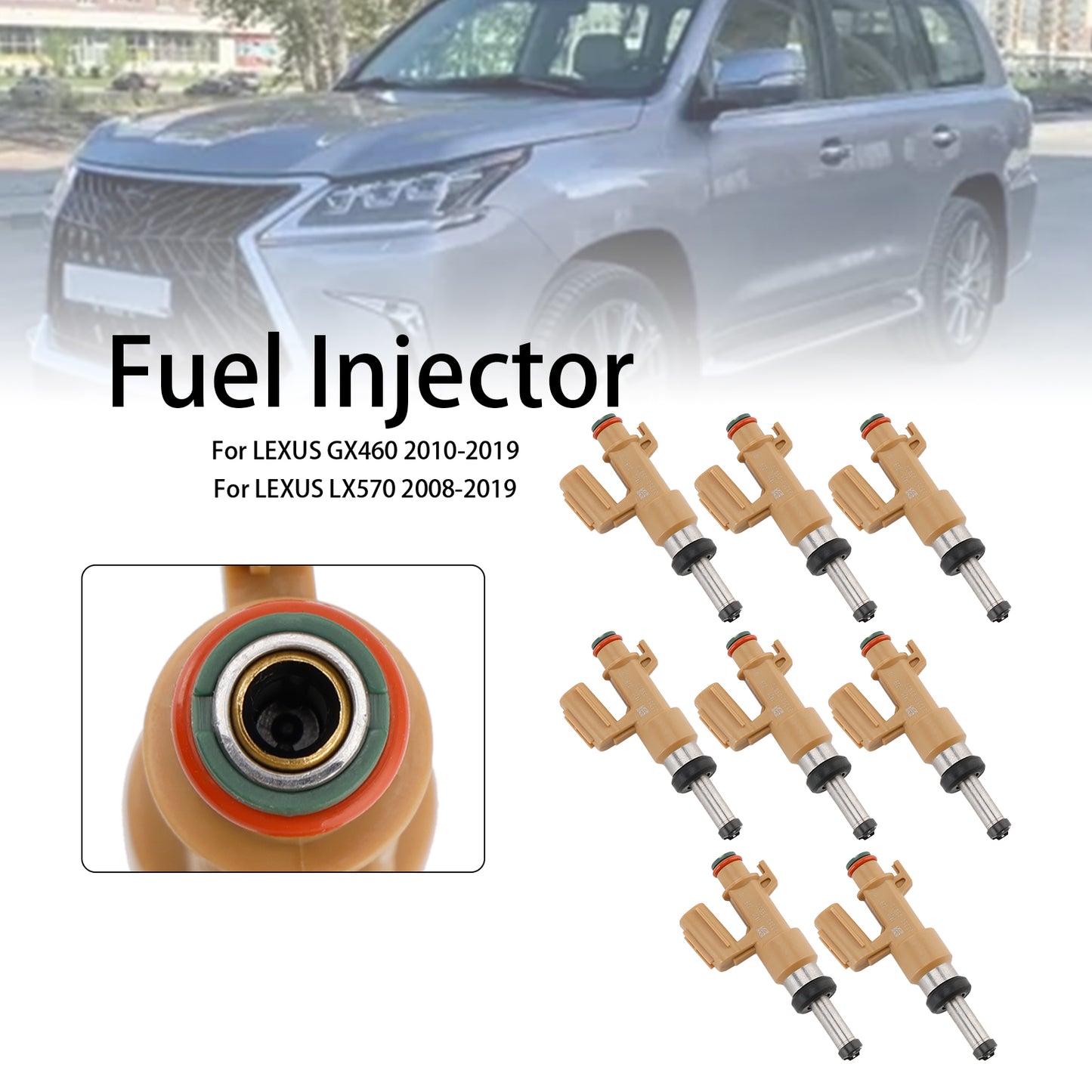8PCS Fuel Injector 23250-0S020 Fit Toyota Tundra Sequoia 4.6L 5.7L 2008-2019