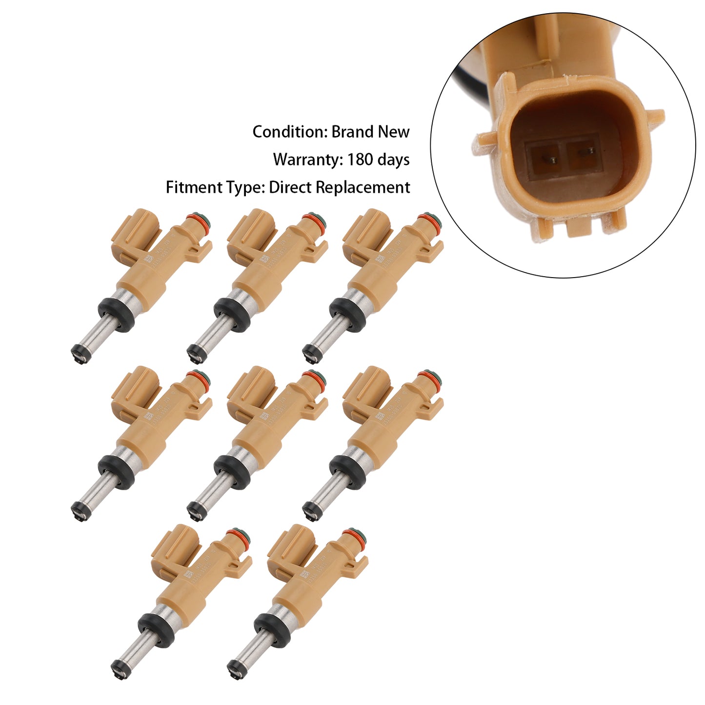8PCS Fuel Injector 23250-0S020 Fit Toyota Tundra Sequoia 4.6L 5.7L 2008-2019