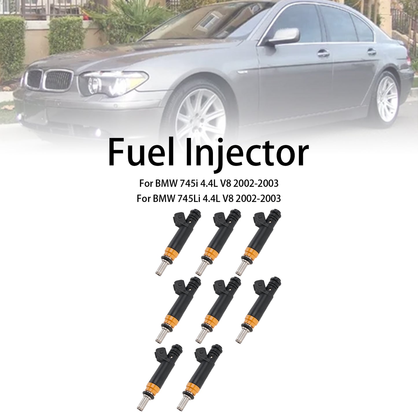 8PCS Fuel Injector 7506924 Fit BMW 745i 745Li 4.4L V8 2002-2003 155-0486