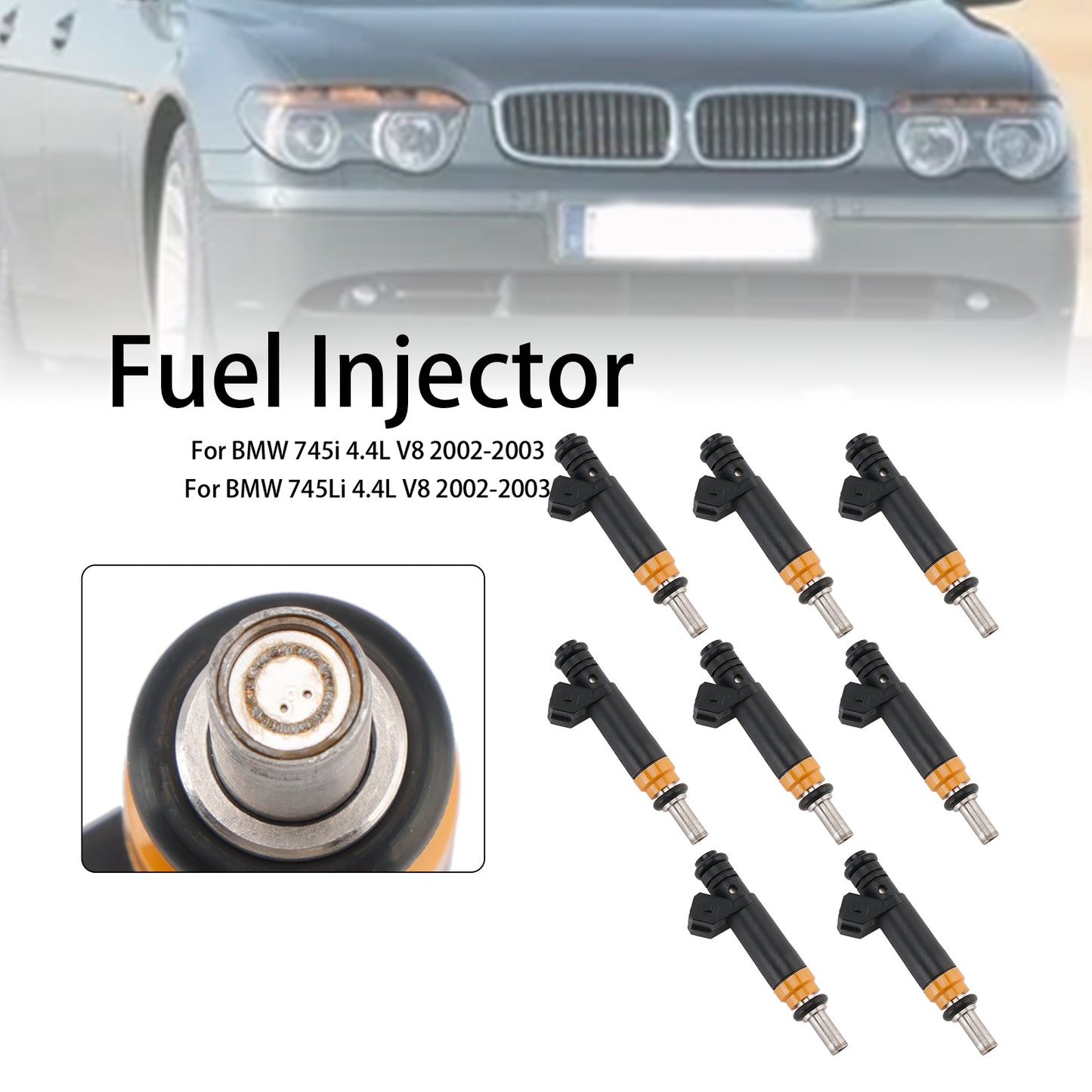 8PCS Fuel Injector 7506924 Fit BMW 745i 745Li 4.4L V8 2002-2003 155-0486