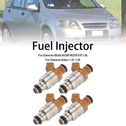 4PCS Fuel Injector 96620255 Fit Chevrolet Fit Daewoo Matiz 0.8L 1.0L 96518620