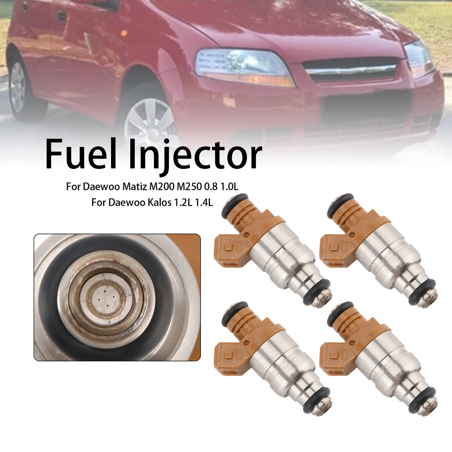 4PCS Fuel Injector 96620255 Fit Chevrolet Fit Daewoo Matiz 0.8L 1.0L 96518620