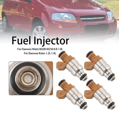4PCS Fuel Injector 96620255 Fit Chevrolet Fit Daewoo Matiz 0.8L 1.0L 96518620