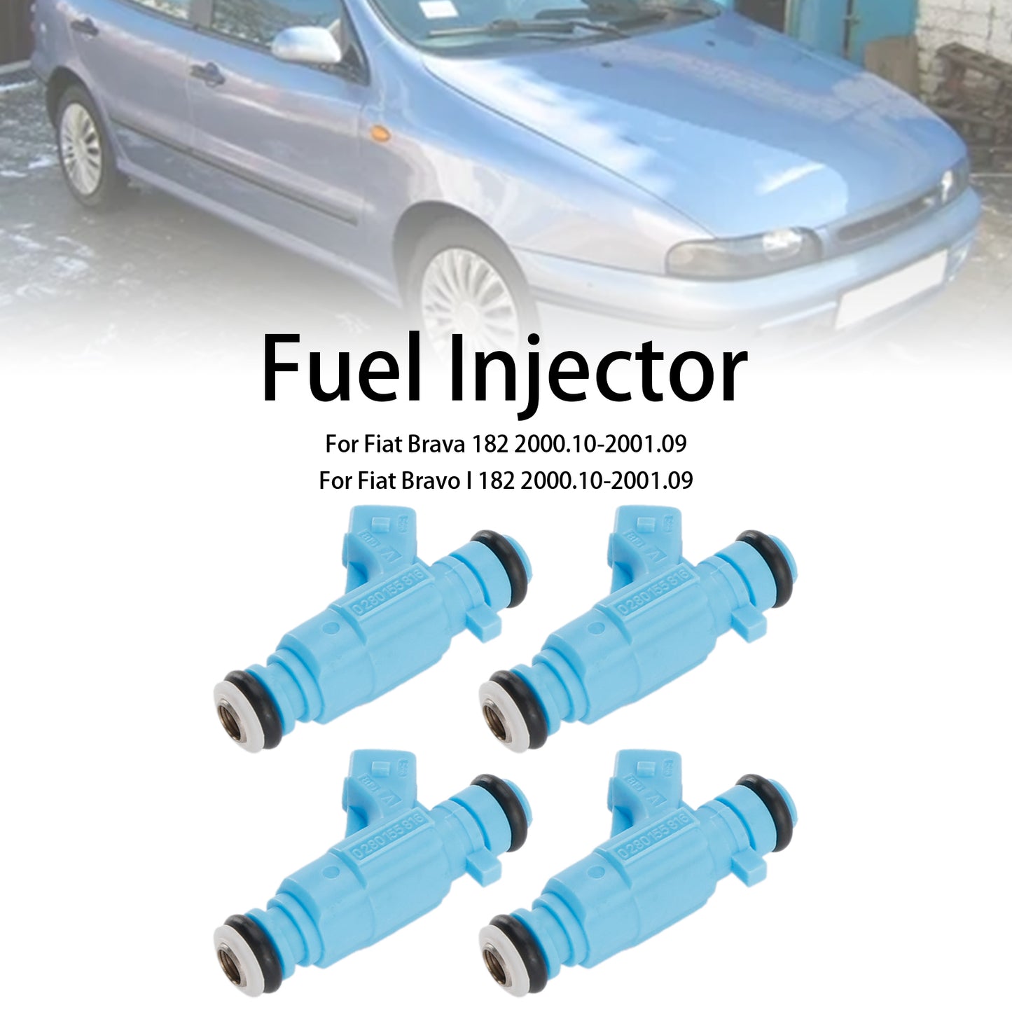 4PCS Fuel Injector 0280155816 Fit Fiat Brava Bravo I Palio Punto Siena Lancia Y