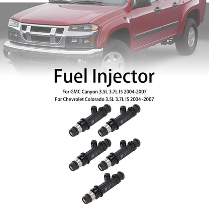 5PCS Fuel Injector 12589465 Fit Hummer H3 Fit Chevrolet Trailblazer Colorado