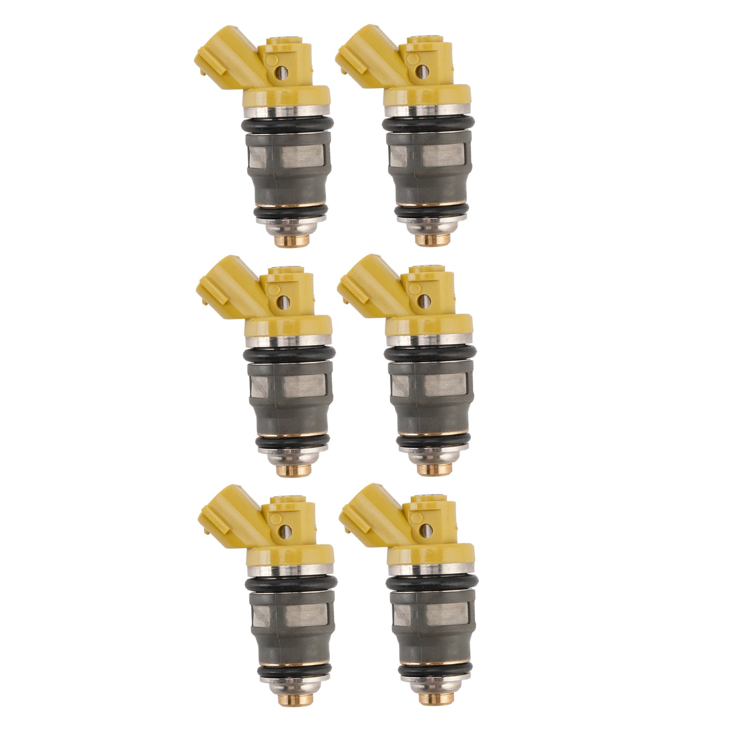6PCS Fuel Injector 1001-87091 Fit Denso 650CC Fit Toyota Supra JZA80 2JZGTE 2JZ