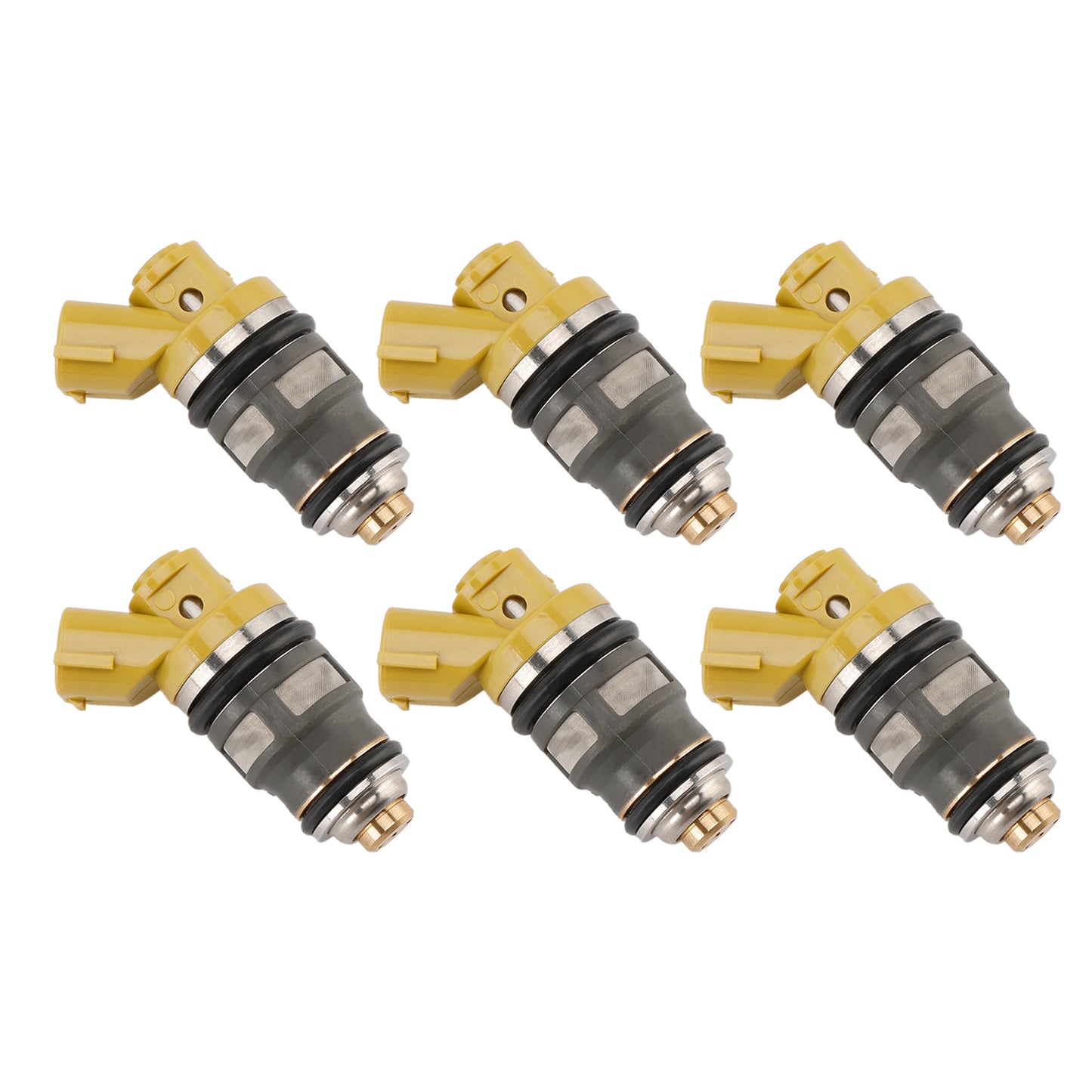 6PCS Fuel Injector 1001-87091 Fit Denso 650CC Fit Toyota Supra JZA80 2JZGTE 2JZ