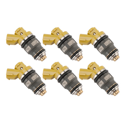 6PCS Fuel Injector 1001-87091 Fit Denso 650CC Fit Toyota Supra JZA80 2JZGTE 2JZ
