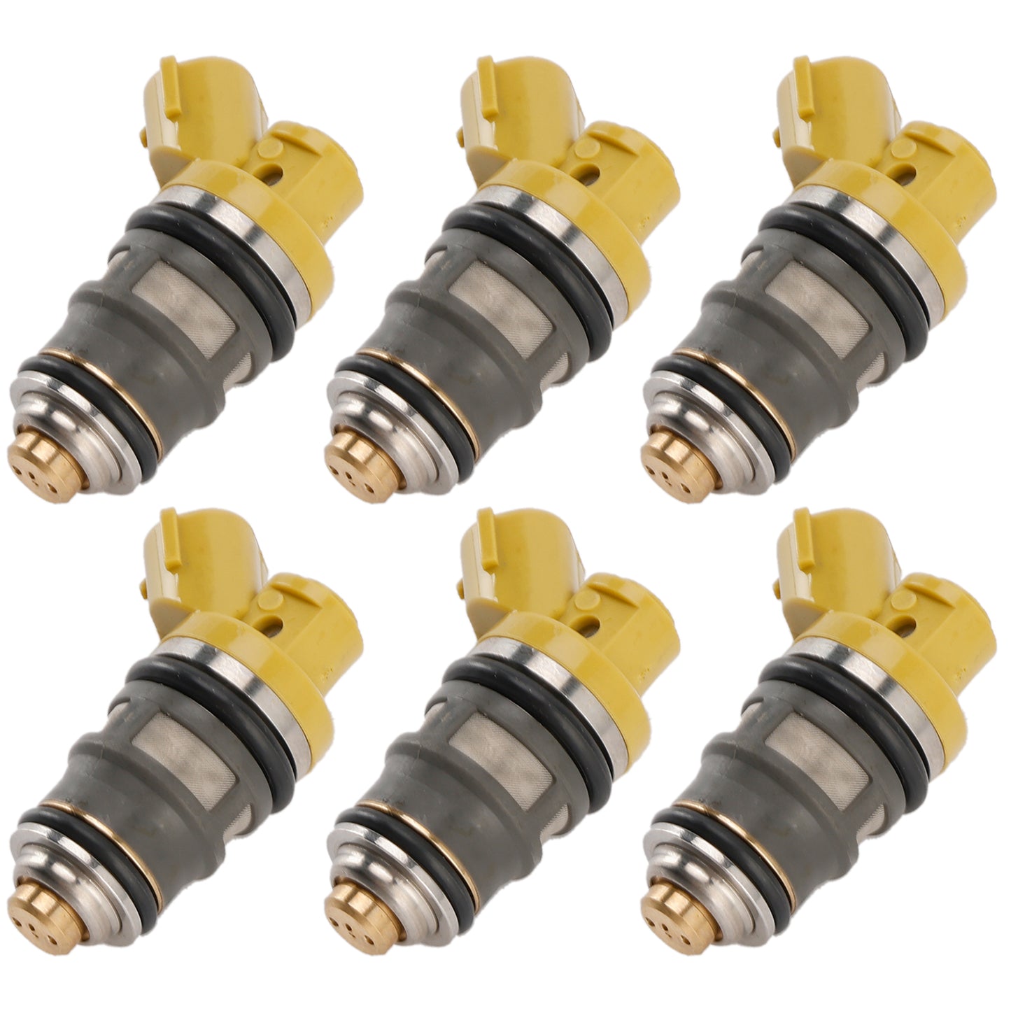 6PCS Fuel Injector 1001-87091 Fit Denso 650CC Fit Toyota Supra JZA80 2JZGTE 2JZ