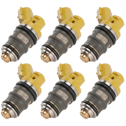 6PCS Fuel Injector 1001-87091 Fit Denso 650CC Fit Toyota Supra JZA80 2JZGTE 2JZ