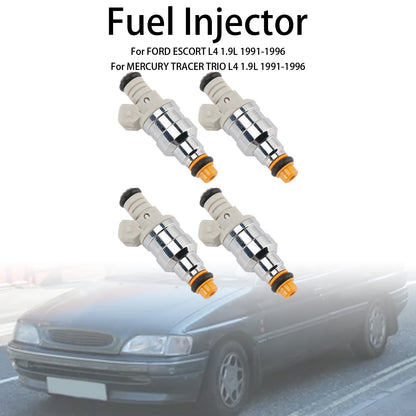 4PCS Fuel Injector 0280150907 Fit Ford Fit Mercury 1.9L 2.3L 1990-1996 F0SE-A1A
