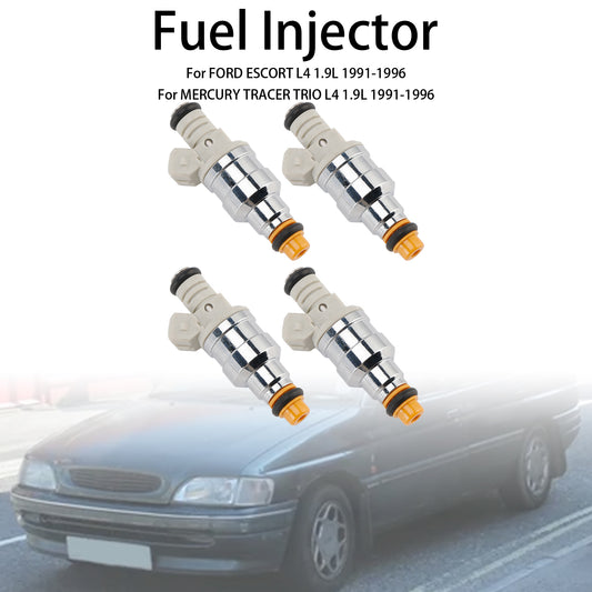 4PCS Fuel Injector 0280150907 Fit Ford Fit Mercury 1.9L 2.3L 1990-1996 F0SE-A1A