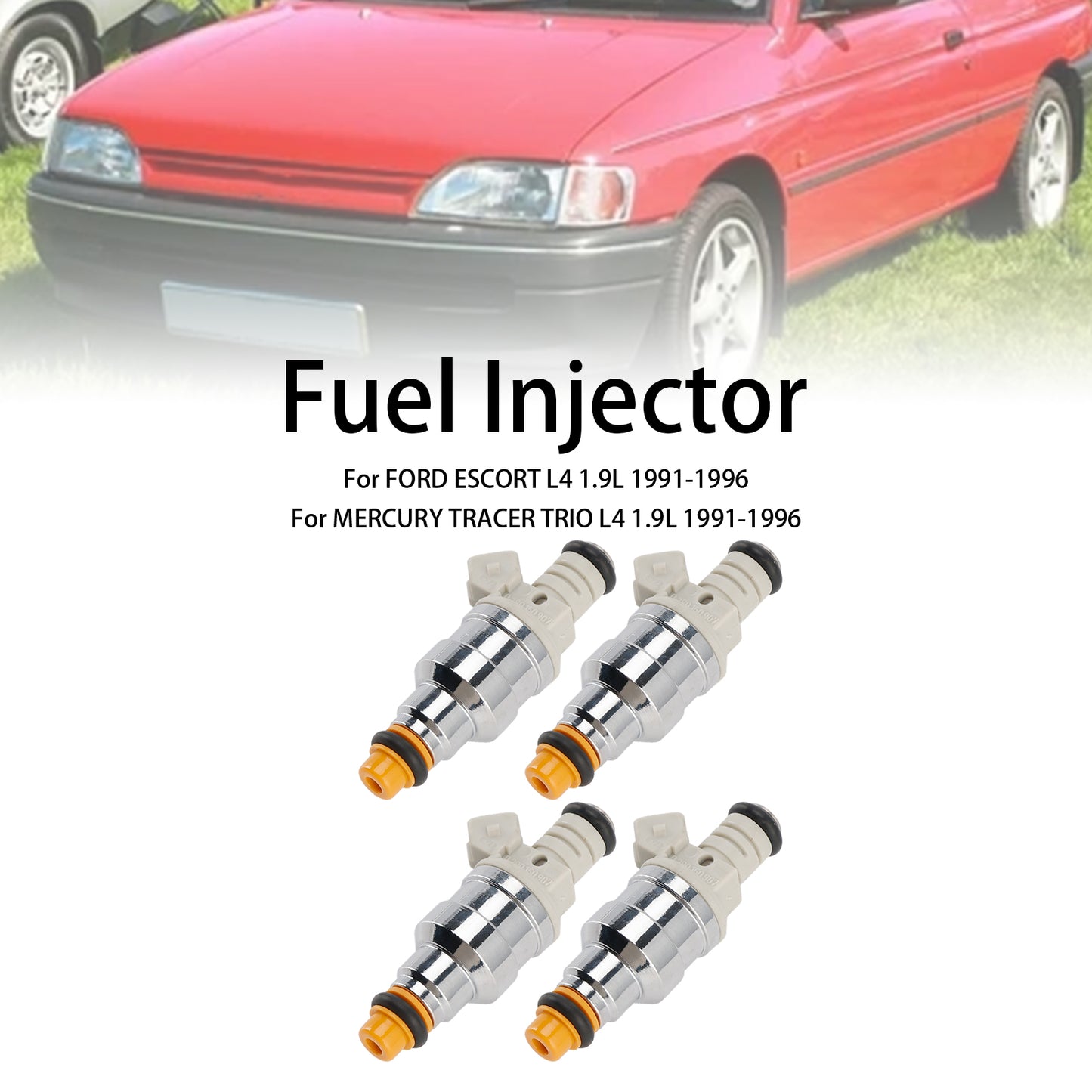 4PCS Fuel Injector 0280150907 Fit Ford Fit Mercury 1.9L 2.3L 1990-1996 F0SE-A1A