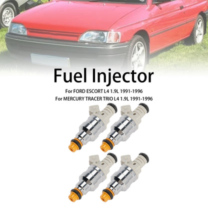 4PCS Fuel Injector 0280150907 Fit Ford Fit Mercury 1.9L 2.3L 1990-1996 F0SE-A1A