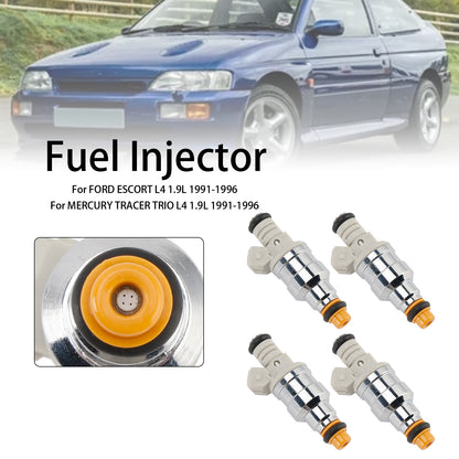 4PCS Fuel Injector 0280150907 Fit Ford Fit Mercury 1.9L 2.3L 1990-1996 F0SE-A1A
