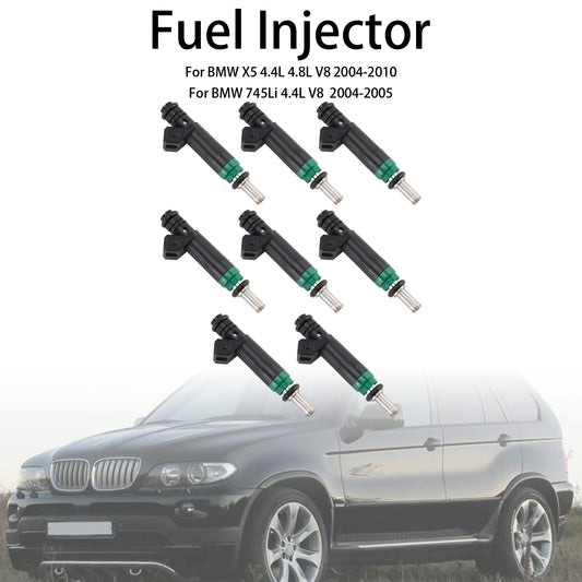 8PCS Fuel Injector 7525721 Fit Siemens 04-2010 FIT BMW X5 745Li/i 645Ci 545i