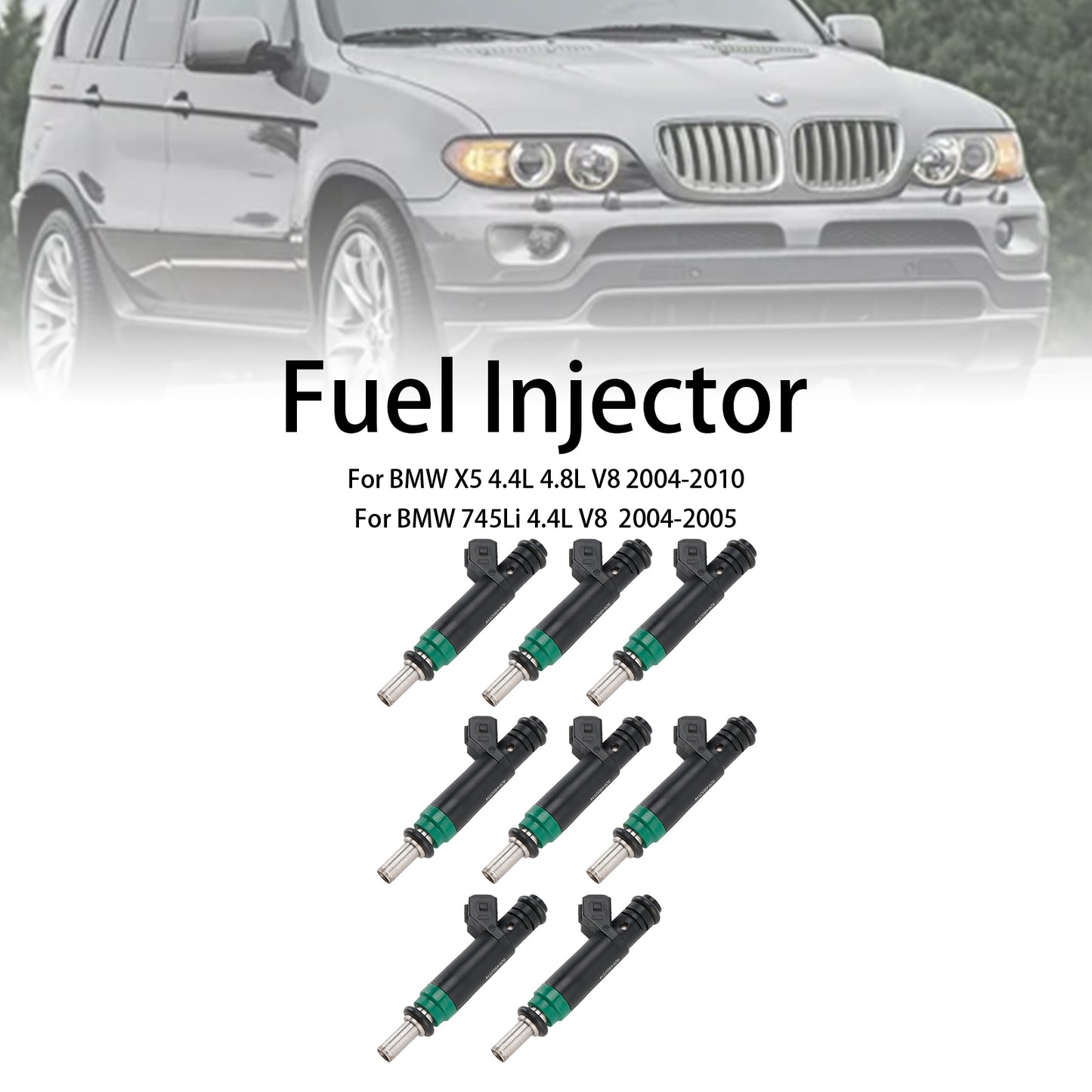 8PCS Fuel Injector 7525721 Fit Siemens 04-2010 FIT BMW X5 745Li/i 645Ci 545i