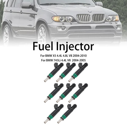 8PCS Fuel Injector 7525721 Fit Siemens 04-2010 FIT BMW X5 745Li/i 645Ci 545i