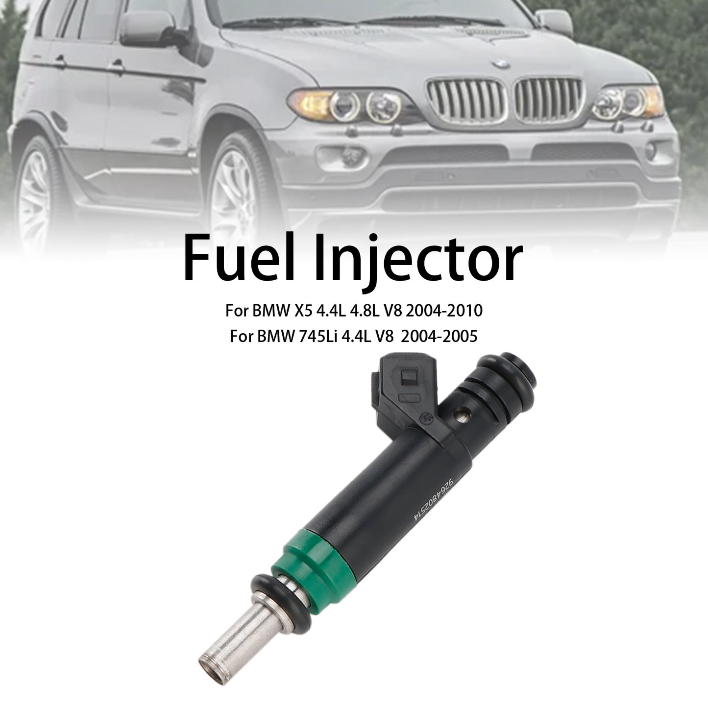 1PCS Fuel Injector 7525721 Fit Siemens 04-2010 FIT BMW X5 745Li/i 645Ci 545i