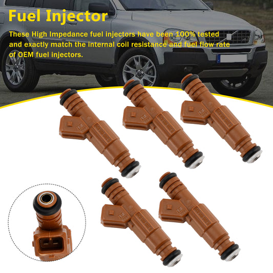 5PCS Fuel Injector 0280155831 Fit Volvo S60 S80 C70 XC90 2.4L 2.5L 1998-2009