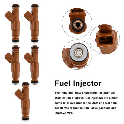 5PCS Fuel Injector 0280155831 Fit Volvo S60 S80 C70 XC90 2.4L 2.5L 1998-2009