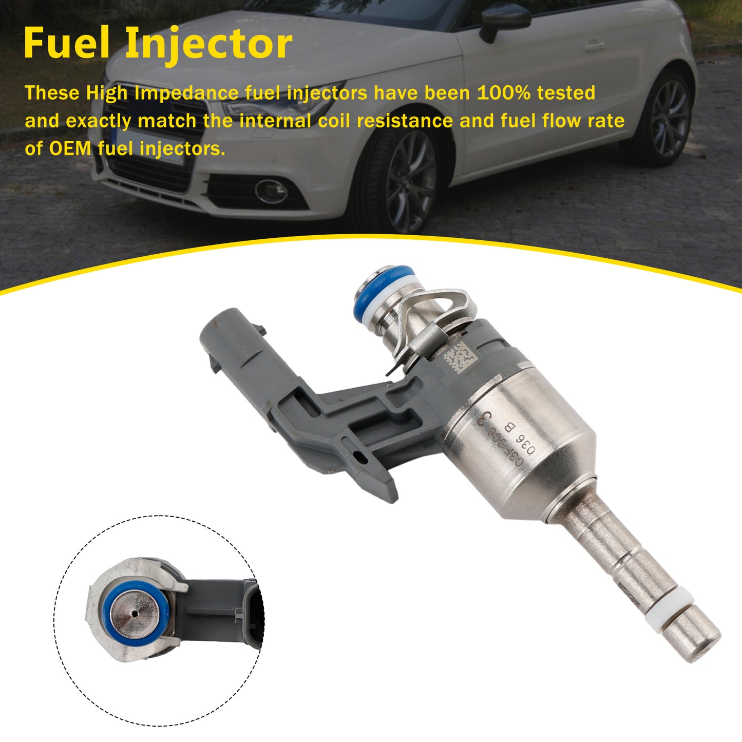 1PCS Fuel Injector 03F906036B Fit Audi A1 A3 Fit VW Beetle Golf 6 1.2 TSI/TSFI