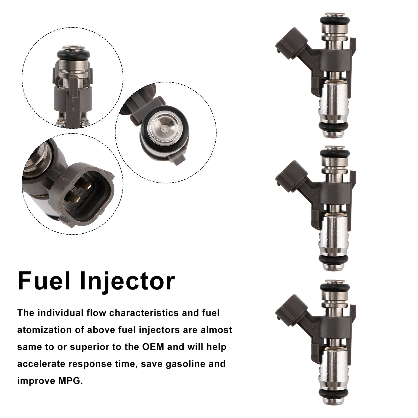3PCS Fuel Injector AUC11700 Fit John Deere Gator XUV835M XUV835E XUV825E