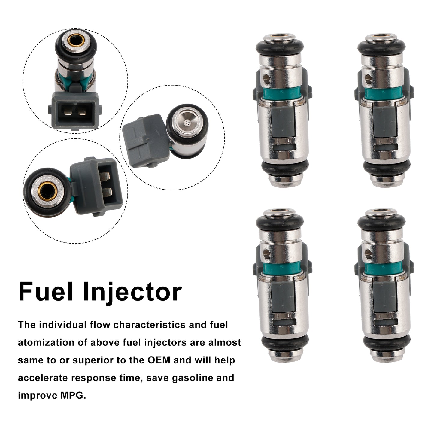 4PCS Fuel Iniector IWP042 Fit Renault Clio Espace Kangoo Laguna Megane