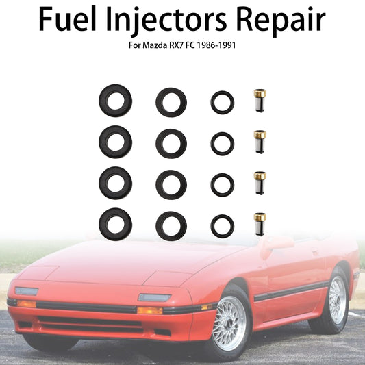 4PCS Fuel Injector O-Ring Filter Seal Fit Mazda RX-7 FC 13B Rotary 1986-1991