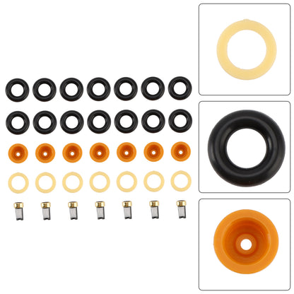 6PCS Fuel Injector O-Ring Filter Seal Fit Audi 80 90 100 A4 A6 A8 2.4 2.6 2.8