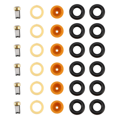 6PCS Fuel Injector O-Ring Filter Seal Fit Audi 80 90 100 A4 A6 A8 2.4 2.6 2.8