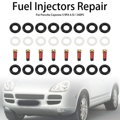 8PCS Fuel Injector Service Kit O-Ring 0280156101 Fit Porsche Cayenne S 4.5L