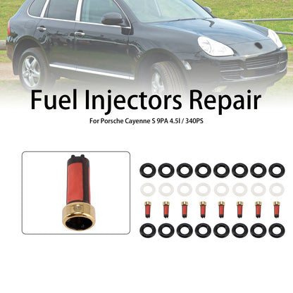 8PCS Fuel Injector Service Kit O-Ring 0280156101 Fit Porsche Cayenne S 4.5L