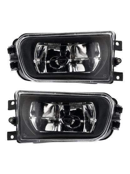 Pair Front Bumper Fog Light Lamp Housing Shell For BMW E39 5-Serise 1995-1998