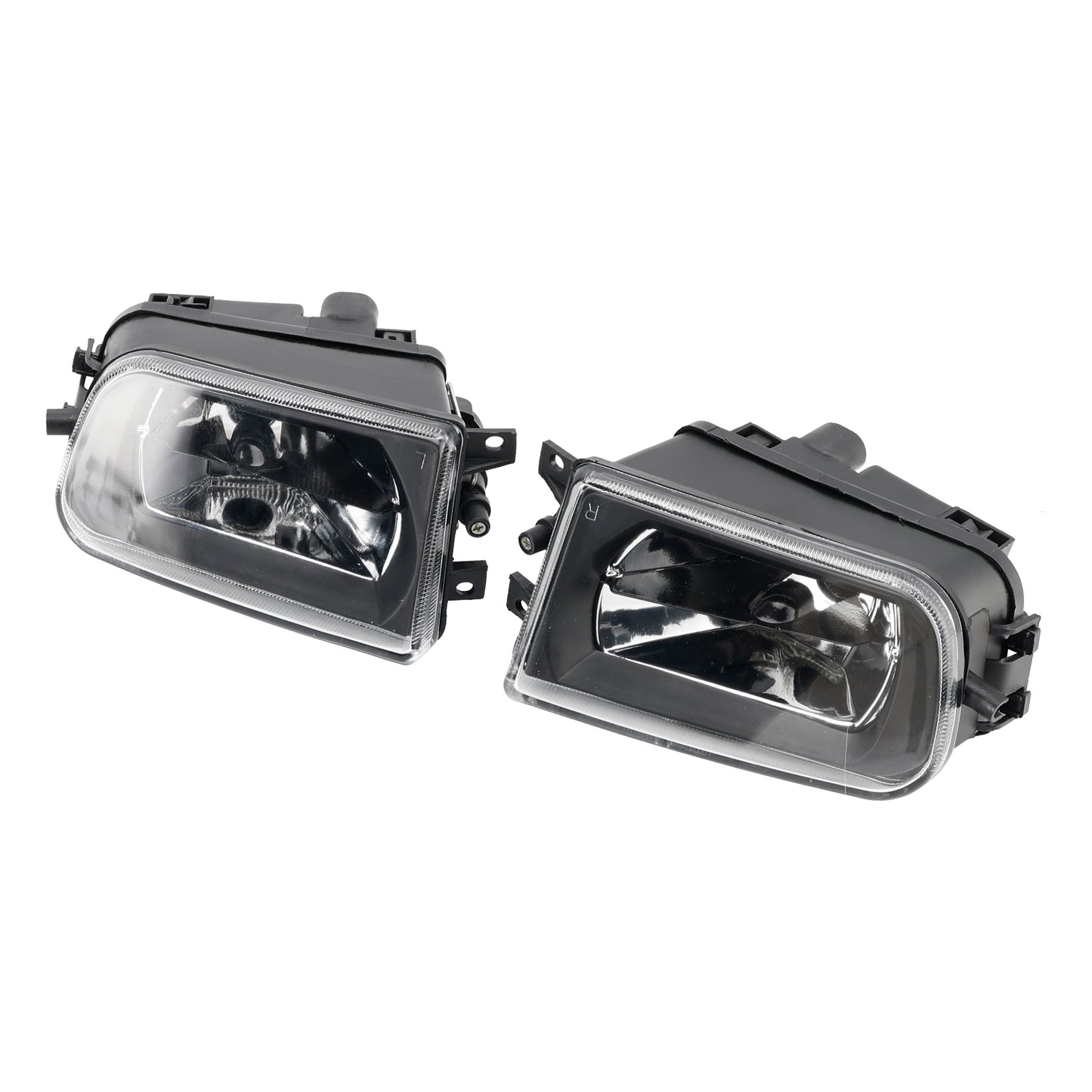 Pair Front Bumper Fog Light Lamp Housing Shell For BMW E39 5-Serise 1995-1998