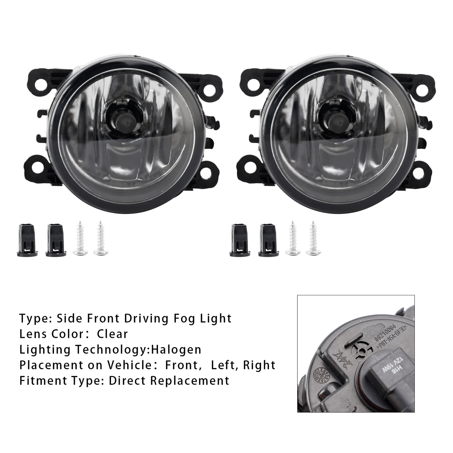Pair Front Driving Fog Light LH/RH 2N11-15201-AB For Ford Focus 2007-2011