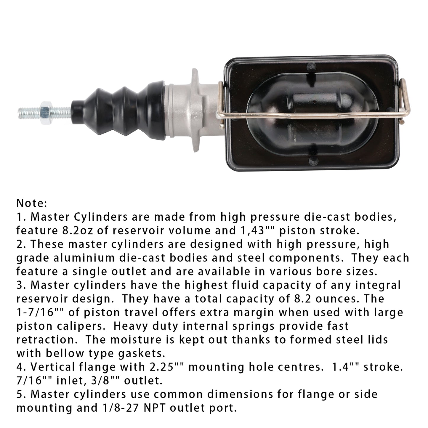 Aluminum Master Cylinder 3/4" Bore 260-6764