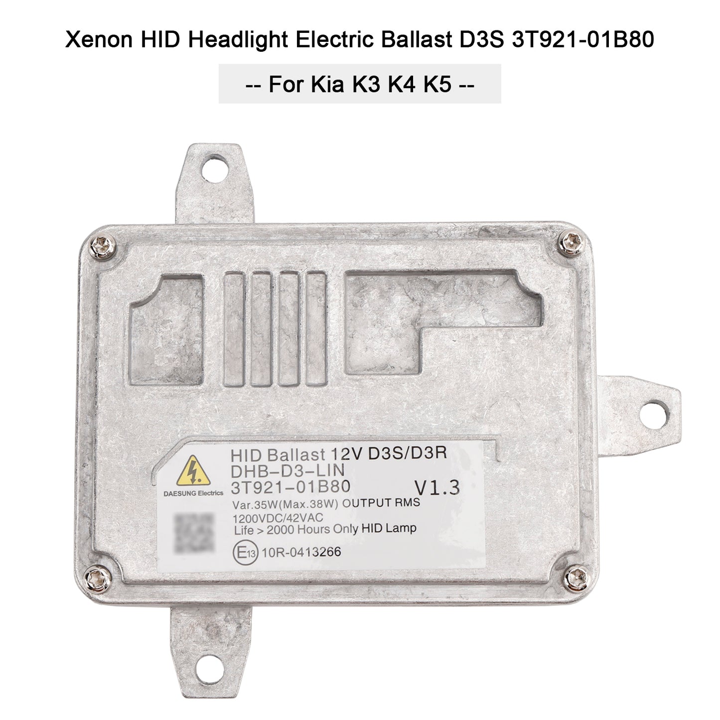 Xenon HID Headlight Electric Ballast D3S 3T921-01B80 For Kia K3 K4 K5