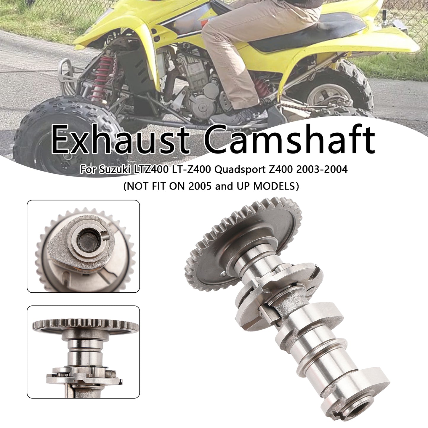 12720-07G00 Exhaust Camshaft For Suzuki LTZ400 LT-Z400 Quadsport Z400 2003 2004